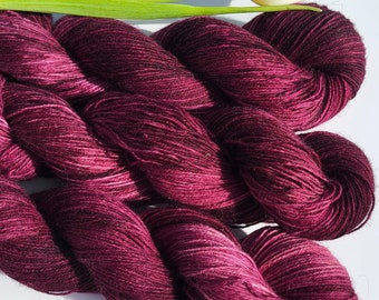 Burgundy. 50g Angora PURE. Homegrown Angora Yarn Superwarm And Supersoft. For Knitting And Crochet.