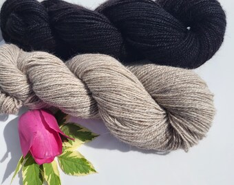 2x Melangora 50% Angora with Alpaca and Lamb. Slow fashion. For knitting and Crochet. 250m/50g.