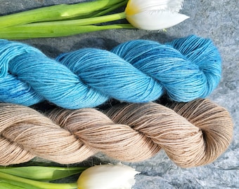 2x Angora PURE. Seidenhase. 260m/50g. Fingering. Von glücklichen einheimischen Angorakaninchen.