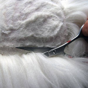 White german angora raw fiber hand clipped. Pure angora. image 4