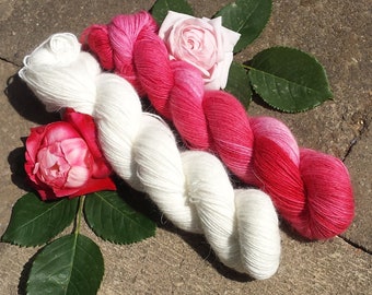 2x Angora PURE. Seidenhase. 260m/50g. Fingering. Von glücklichen einheimischen Angorakaninchen.