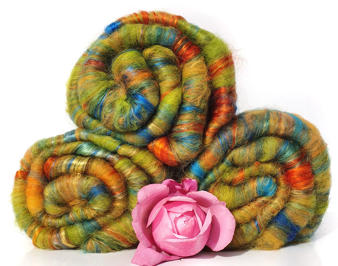 Angora. Handcarded Batt for Spinning and Felting. Seidenhase. - Etsy