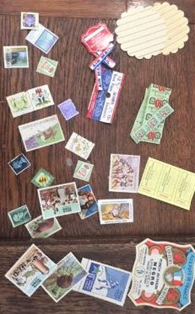 piece Assortment of Small Vintage Paper Ephemera 30