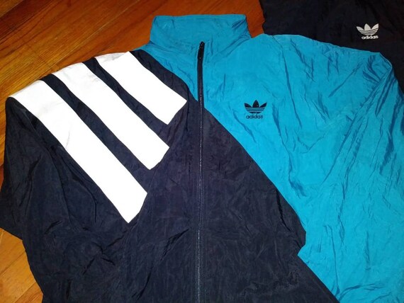 Vtg Adidas Windbreaker Suit Size L 44" Pants