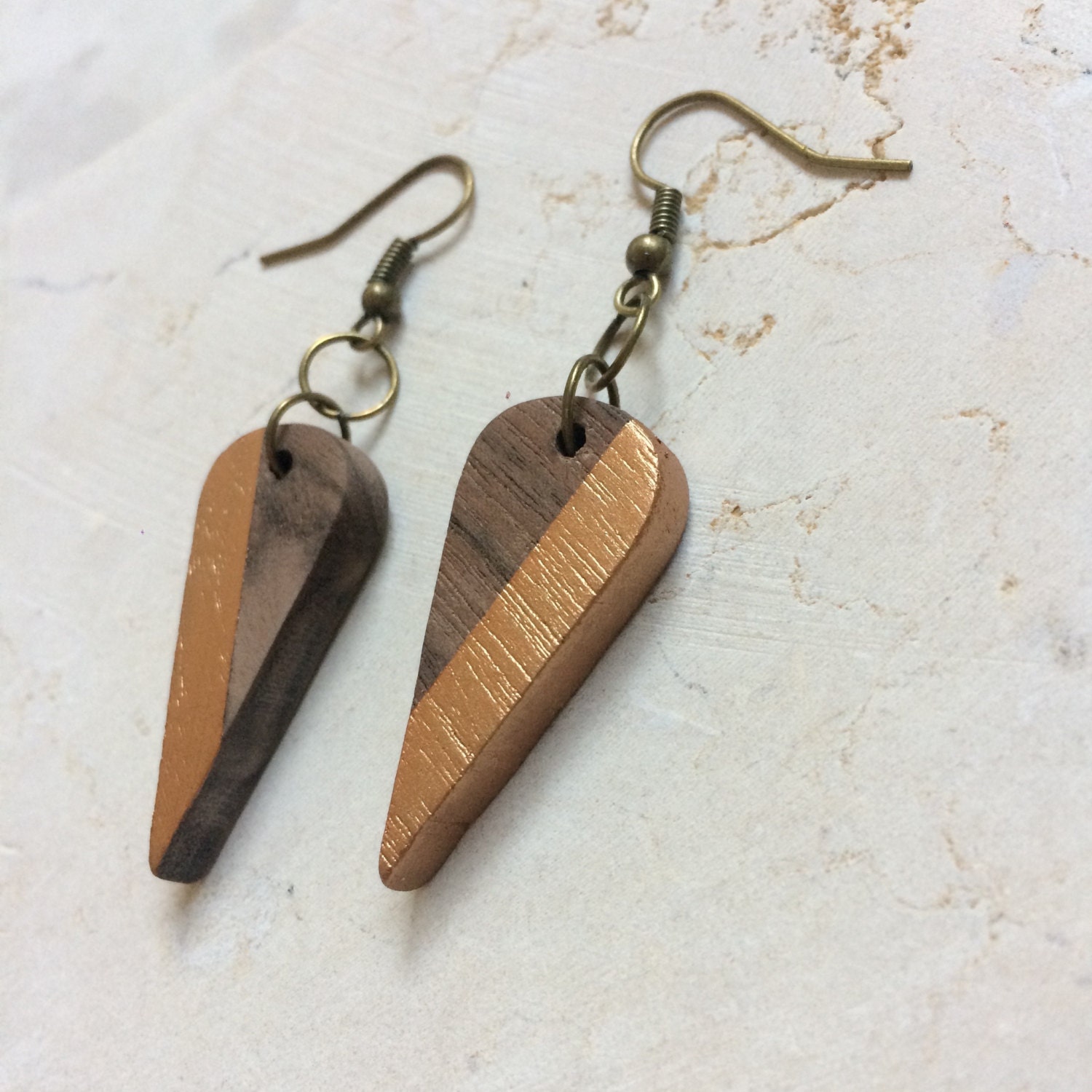 Wood Anniversary Gift for Her Wood Earrings Wood Jewelry Etsy UK