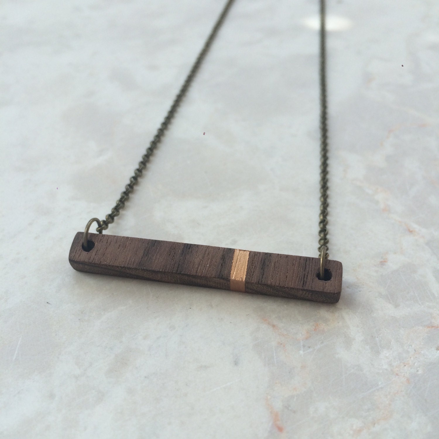 Wood Jewelry Wood Bar Necklace Portland Jewelry Eco Etsy UK