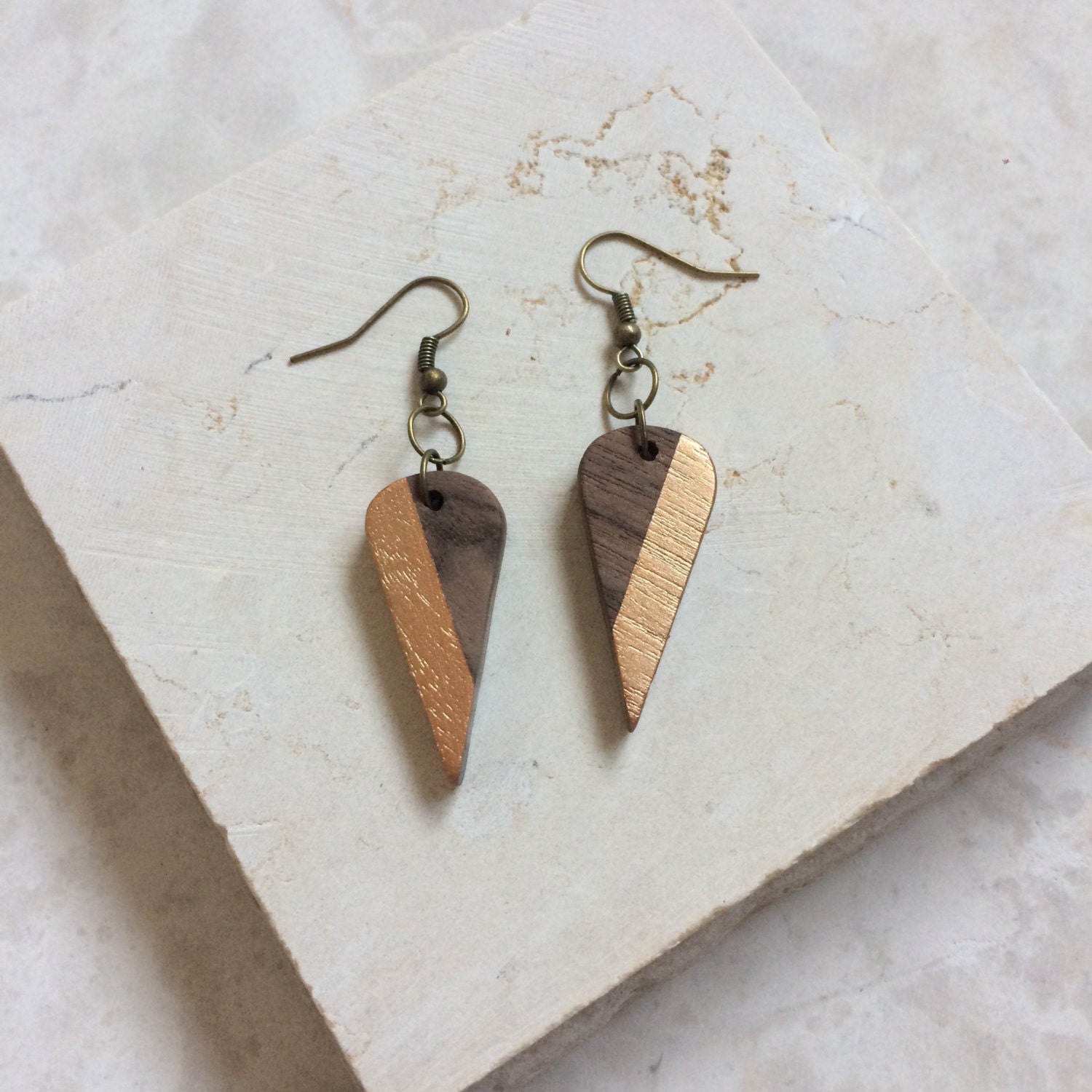 Wood Anniversary Gift for Her Wood Earrings Wood Jewelry Etsy UK