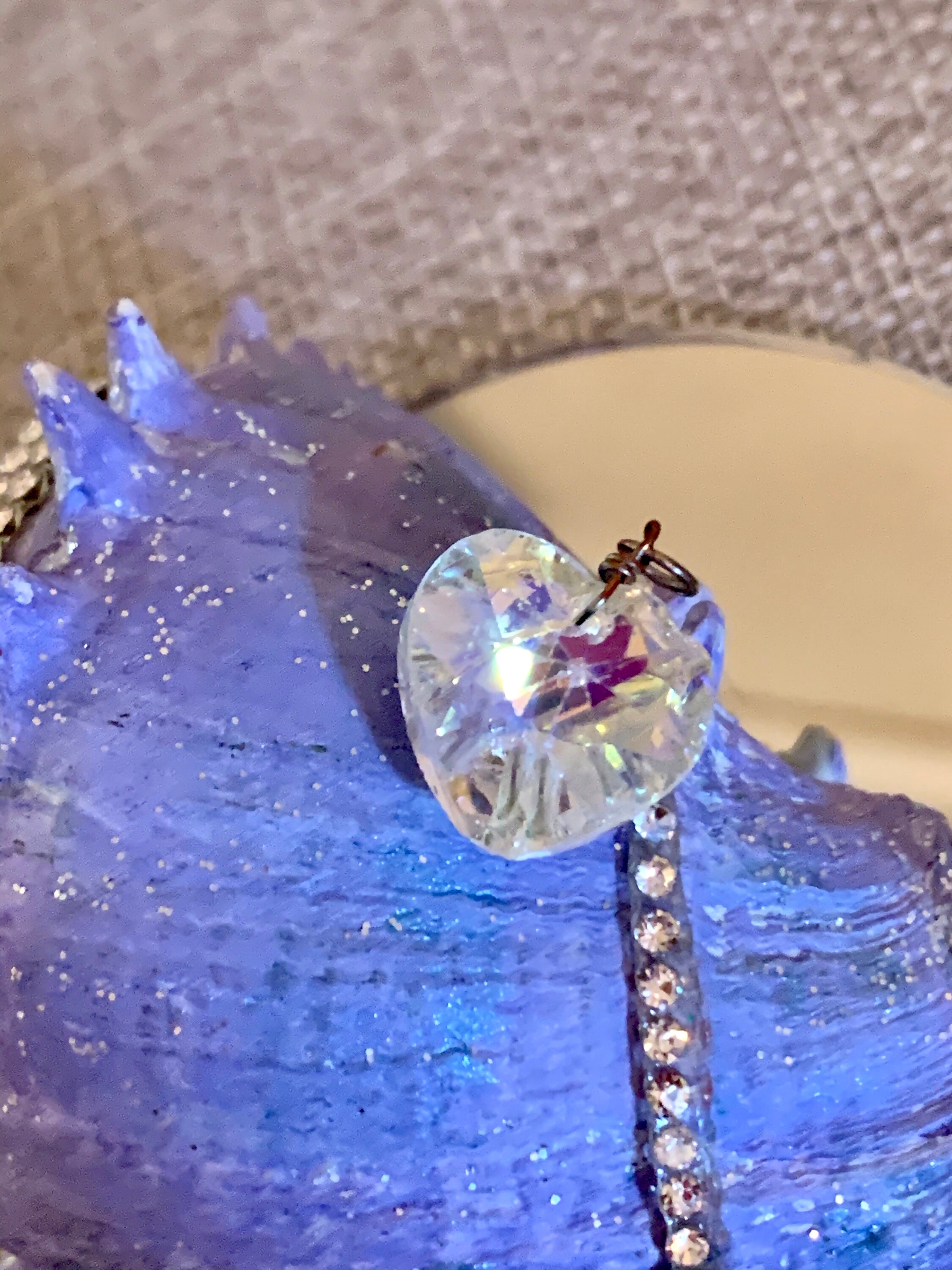 Lavender Conch SeaShell with Swarovski Home Decor | Etsy