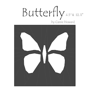 Butterfly Paper Pieced Quilt Block Pattern