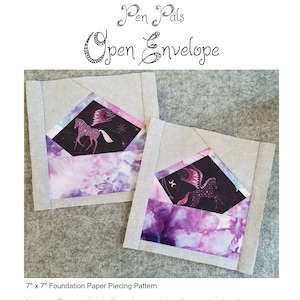 Pen Pals Collection: Offener Briefumschlag Digital Download Paper Pieced Pattern