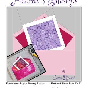 Pen Pals Collection: Polaroid & Envelope Digital Download Foundation Paper Pieced Quilt Block Pattern