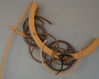 Kit orologio in legno a mezzaluna
