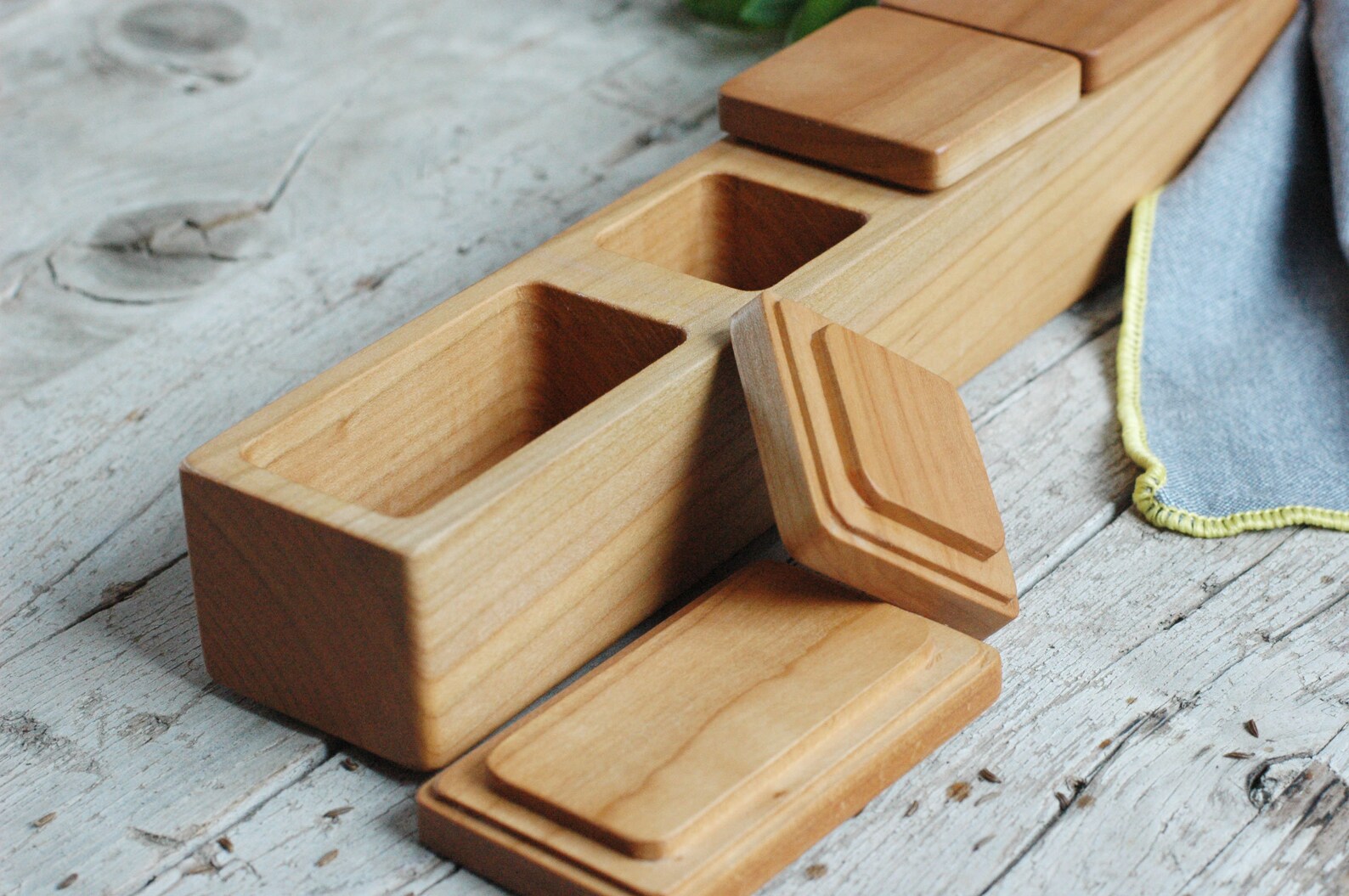 Spice Cellar Wooden Spice Box Spice Container Wood Natural Etsy UK