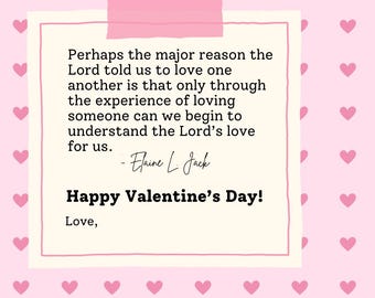 LDS Valentine Ministering Quote