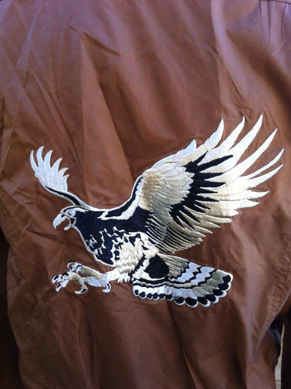 Vintage brown jacket-bomber style jacket-retro ja… - image 5