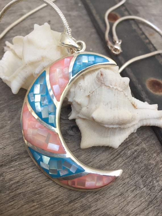 Vintage jewelry-vintage silver moon-vintage charm-