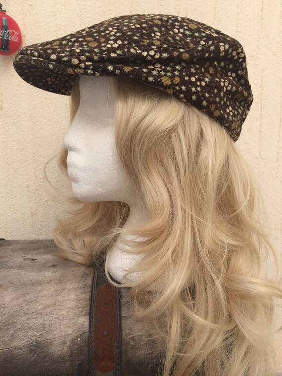 Vintage hat-vintage corduroy cup-boho vintage-ret… - image 2