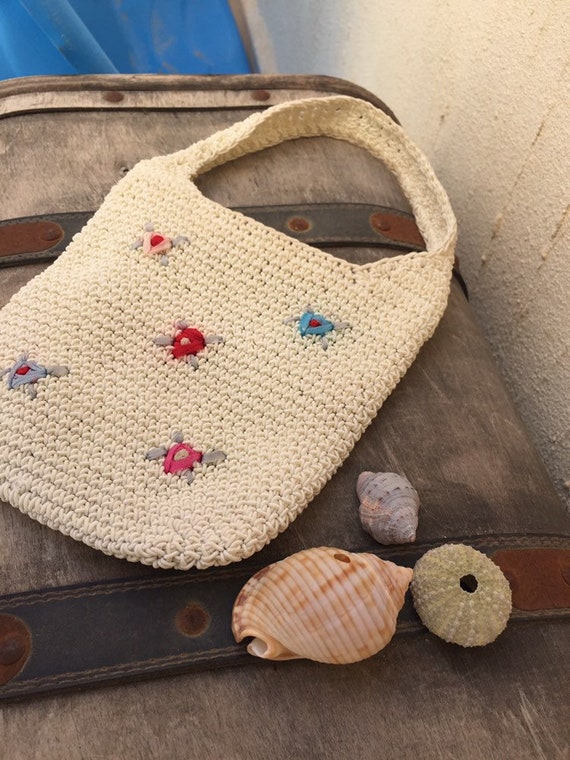 Vintage handbag-vintage crochet bag-boho vintage-… - image 3