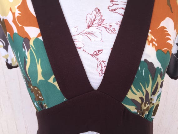 vintage maxi dress - floral 70s long dress - flar… - image 5