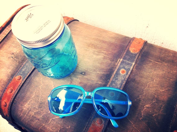 Vintage Sunglasses vintage Blue Sunglasses 70s Party 60s Party hippie blue Vintage retro Sunglasses festival Look Etsy Canada