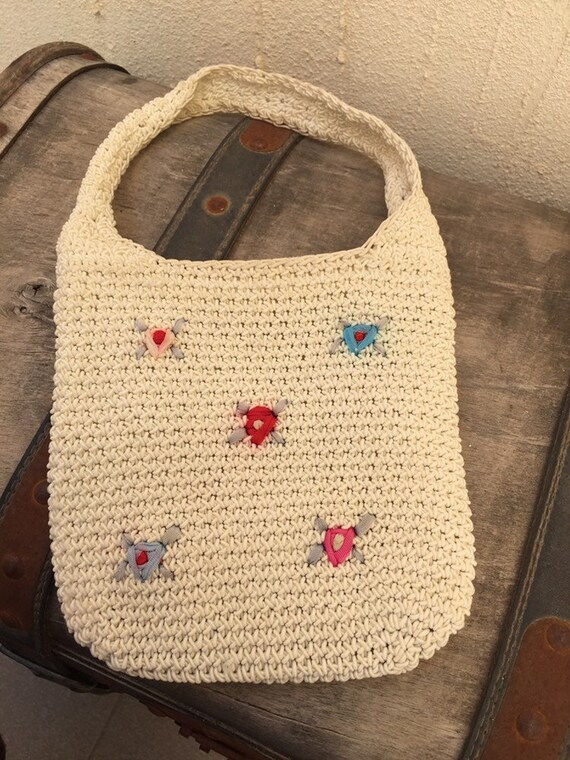 Vintage handbag-vintage crochet bag-boho vintage-… - image 7