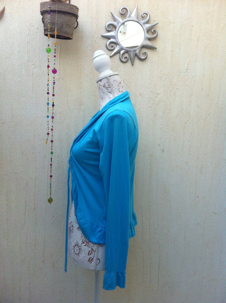 Vintage short jacket-vintage blue jacket-cotton jacket-vintage sundress-vintage beach cover-beach party-Hippie-surf-beach-boho-cotton-yacth