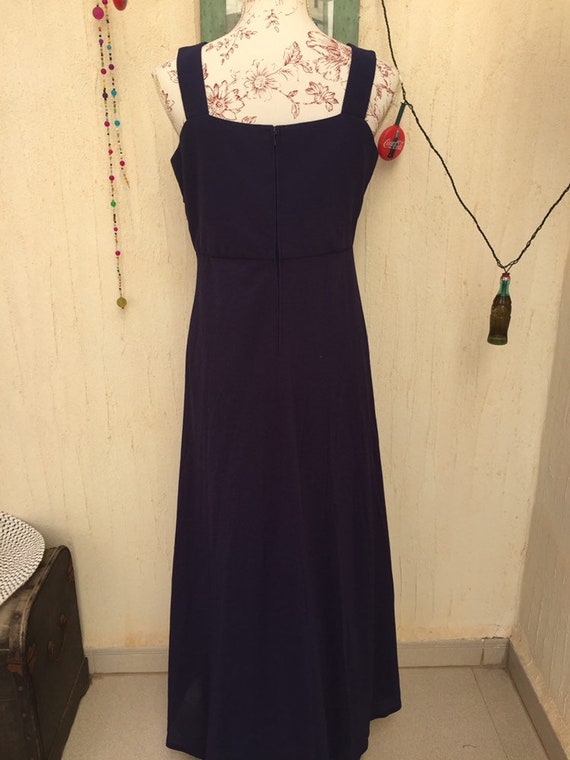 Vintage blue dress-vintage long dress-vintage par… - image 3