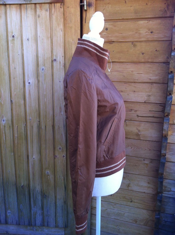 Vintage brown jacket-bomber style jacket-retro ja… - image 2