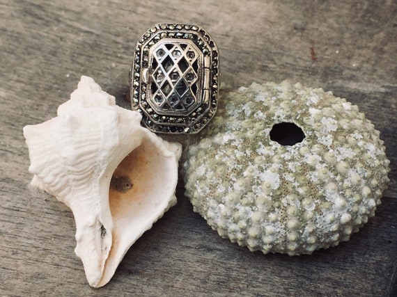 Vintage poison ring-boho ring-vintage ring-silver