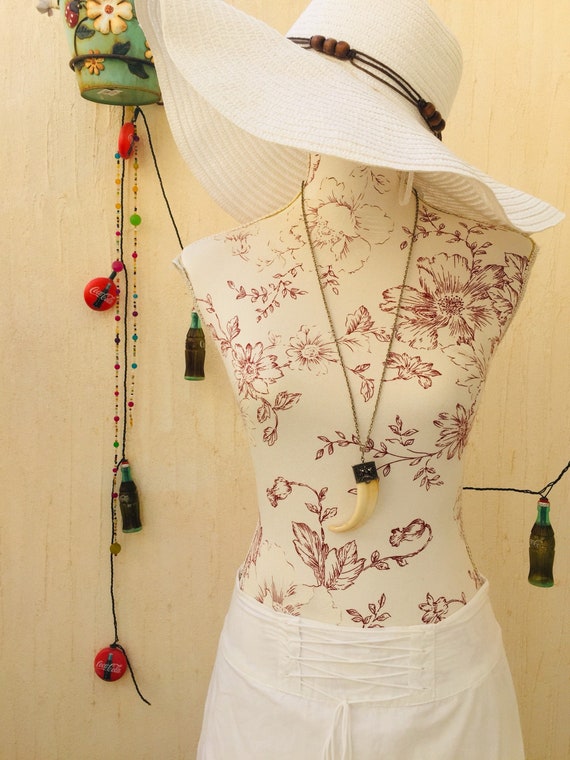 Vintage skirt-white skirt-long skirt-boho skirt-hi