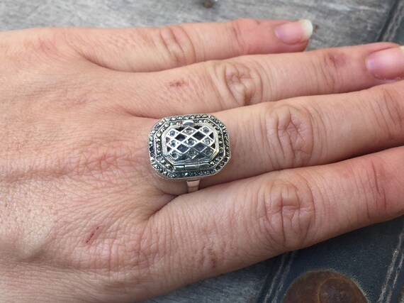 Vintage poison ring-boho ring-vintage ring-silver… - image 7