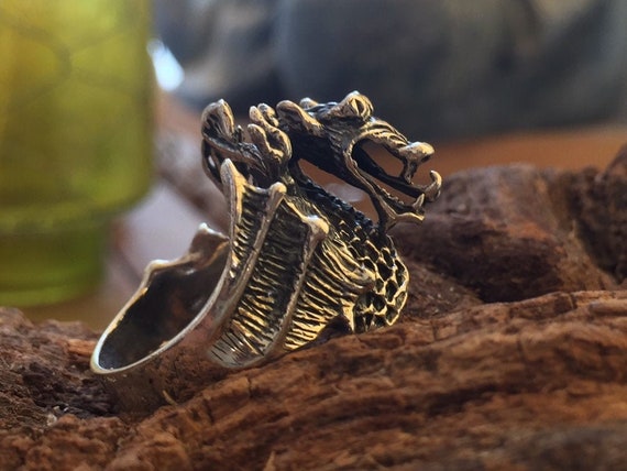 Vintage ring-vintage shell ring-70s ring-boho ring