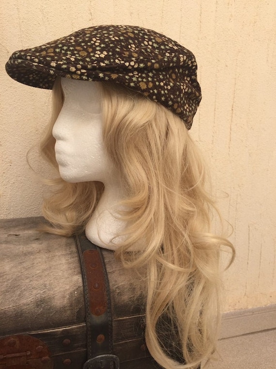 Vintage hat-vintage corduroy cup-boho vintage-ret… - image 1