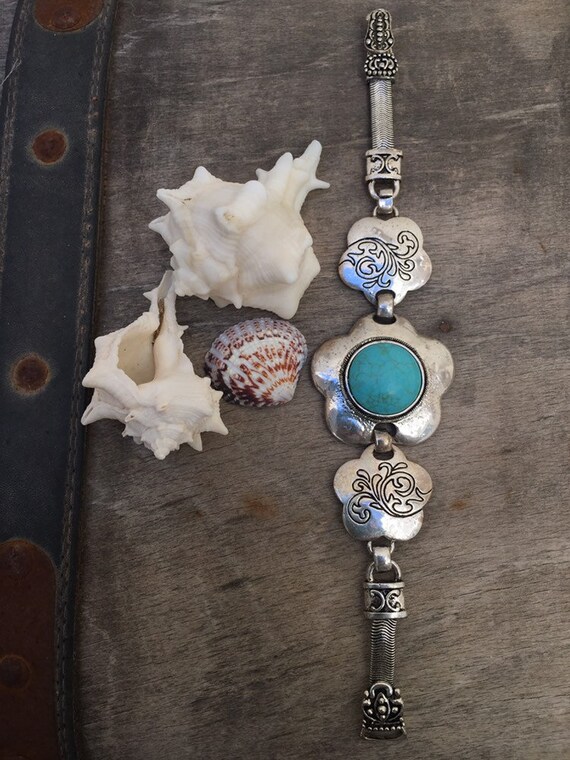 Vintage bracelet-vintage turquoise-retro-boho vint
