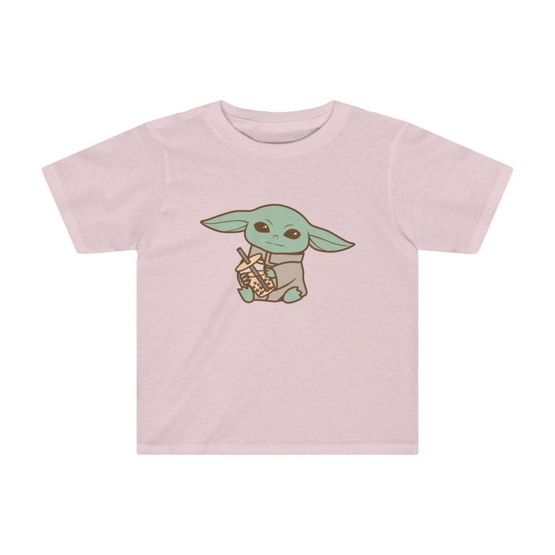 Baby Yoda Boba Milk Tea Toddler Short Sleeve Tee Etsy