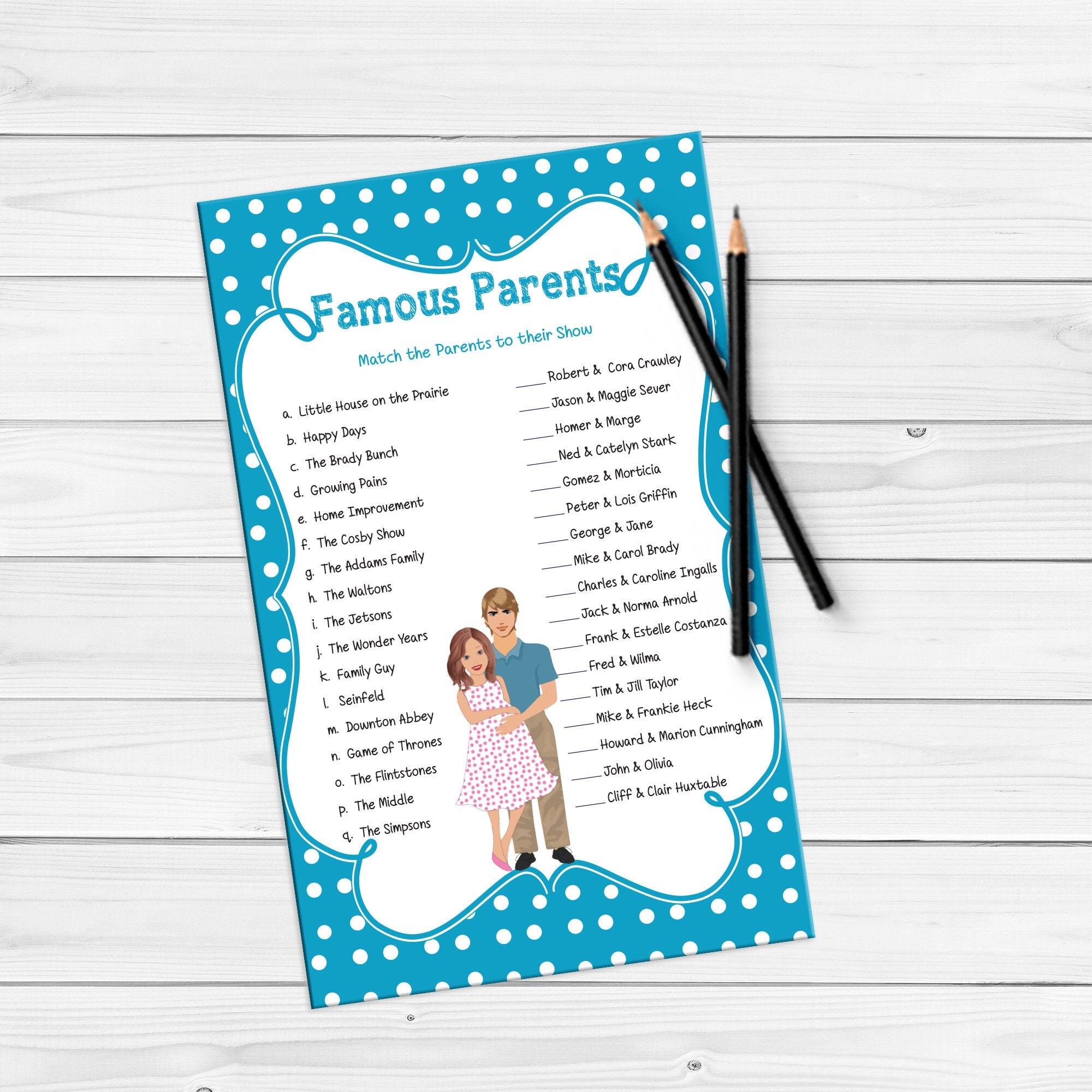 Famous Parents Baby Shower Games Celebrity Baby Game Baby Etsy Famous Parents Baby Shower Games Celebrity Baby Game Baby Etsy