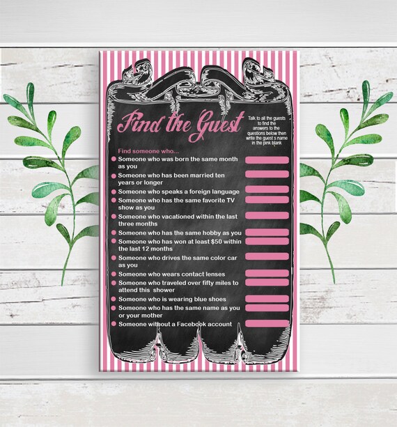 Find the Guest Bridal Shower Game Ice Breaker Shower Game | Etsy