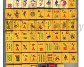 Vintage Asian Game Pieces 2 Digital Download Collage Sheet