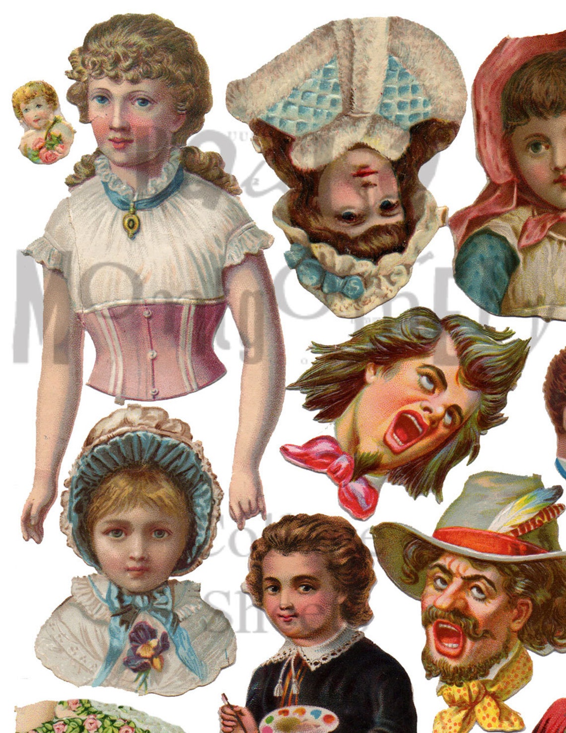 Art Doll Parts Number 1 Digital Download Collage Sheet Etsy