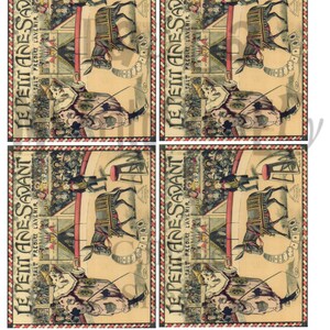 Fortuna che dice asino francese del gioco foglio Collage Download digitale