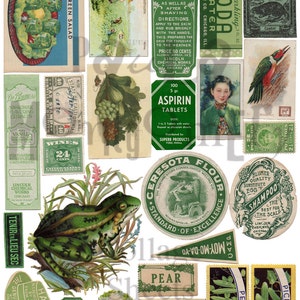 Green Stuff Number 2 Digital Download Collage Sheet
