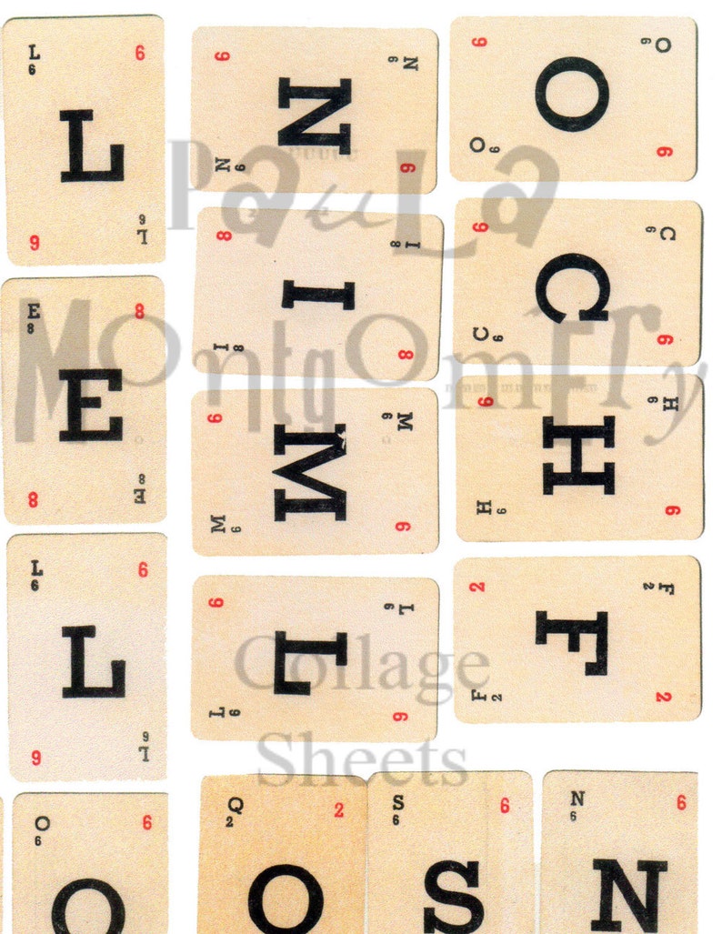 Letter Game Digital Download Collage Sheet - Etsy