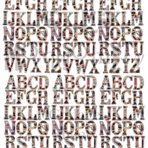 Small Illustrated Alphabet Digital Download Collage Sheet image 1