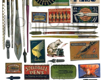 Pen & Ink Stuff nummer 1 Digitale Download Collage blad