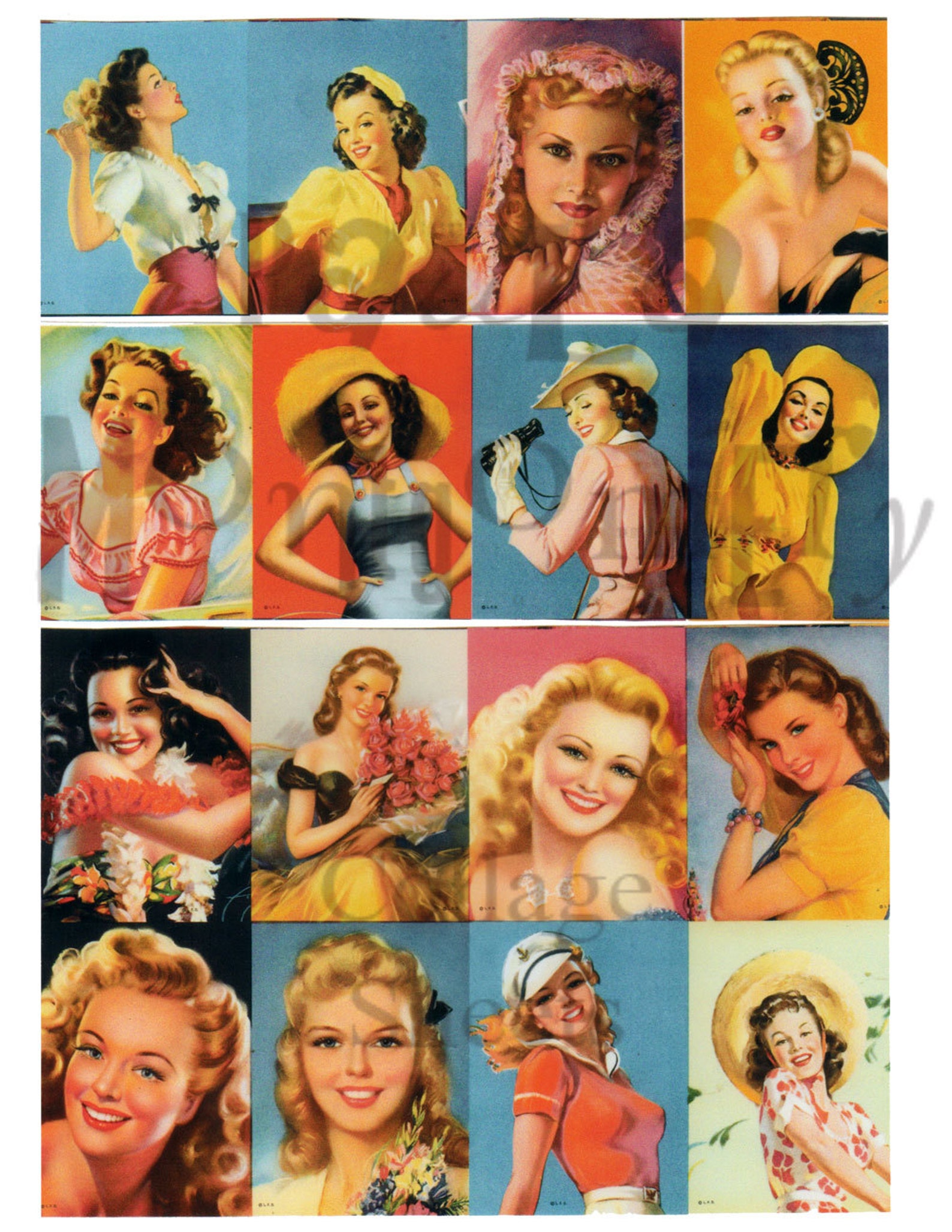 It s Fun Being A Girl Number 2 Digital Download Collage Etsy