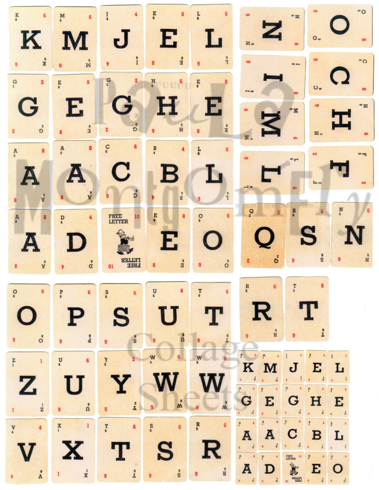 Letter Game Digital Download Collage Sheet - Etsy