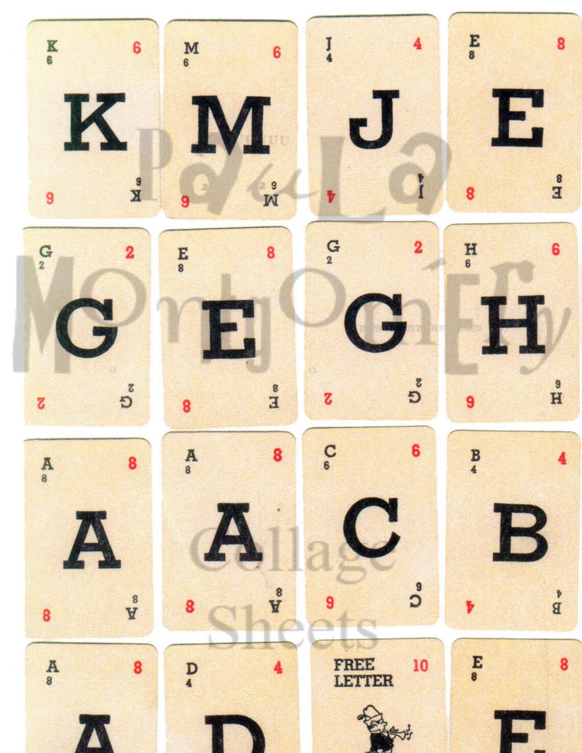 Letter Game Digital Download Collage Sheet - Etsy
