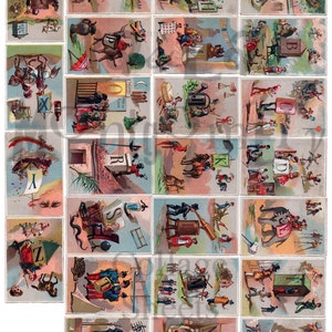 Illustriertes Alphabet Nummer 2 digitaler Download Collage Sheet