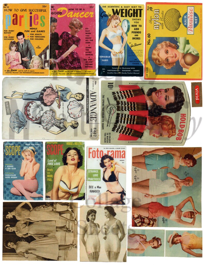 It/'s Fun Being a Girl Number 3 Digital Download Collage Sheet