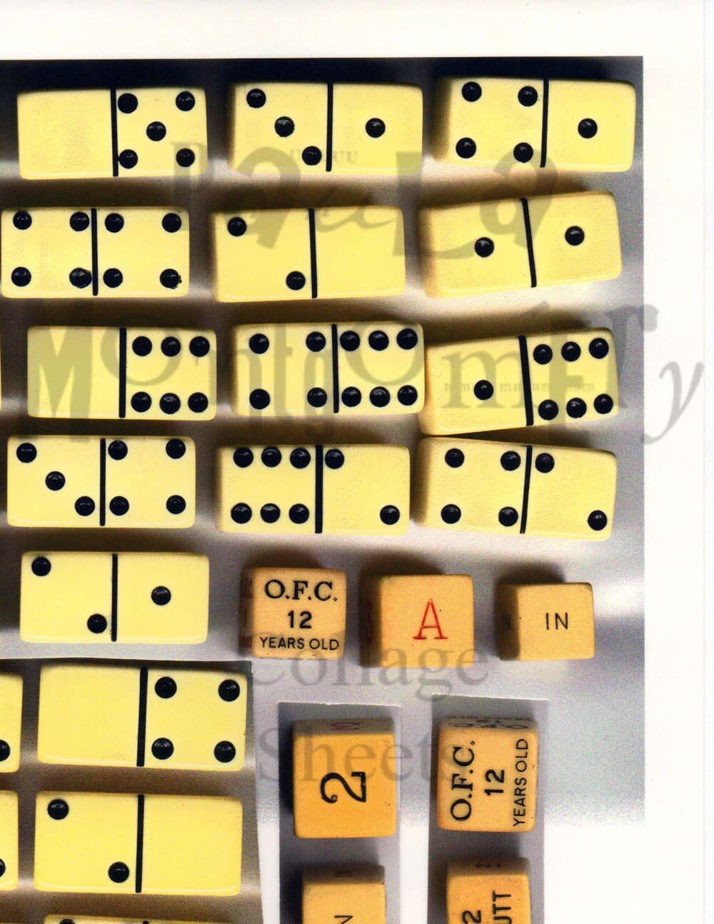 Dominoes and Dice Digital Download Collage Sheet Etsy